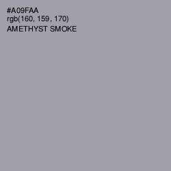#A09FAA - Amethyst Smoke Color Image